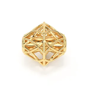Designer Cone Solid Gold 14k 18k Handmade Gold Spacer Bead Jewelry Making Supply 5mm