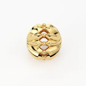 Designer Solid Gold 14k 18k Spacer Finding Bead, Gold Spacer, Gold Finding, Solid Gold Bead 5,7,9mm