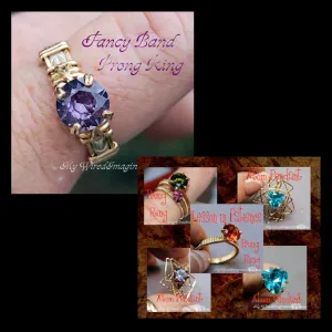DIY Prong Rings, 2 Tutorial Jewelry Package, Fancy Band & Lesson in Patience, Save 25%