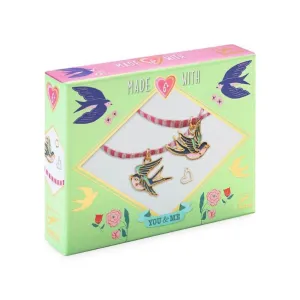 Djeco You & Me Birds Beads & Ribbon Bracelet Making Kit