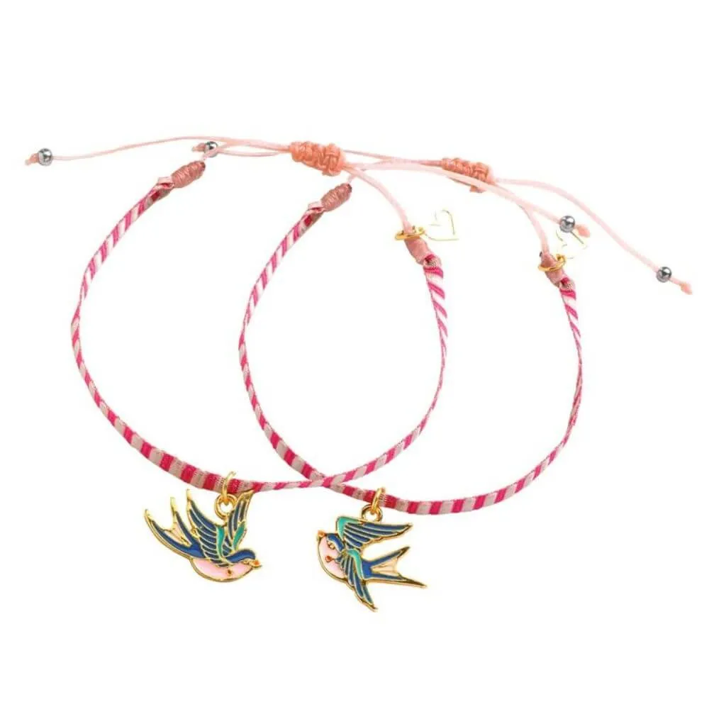 Djeco You & Me Birds Beads & Ribbon Bracelet Making Kit