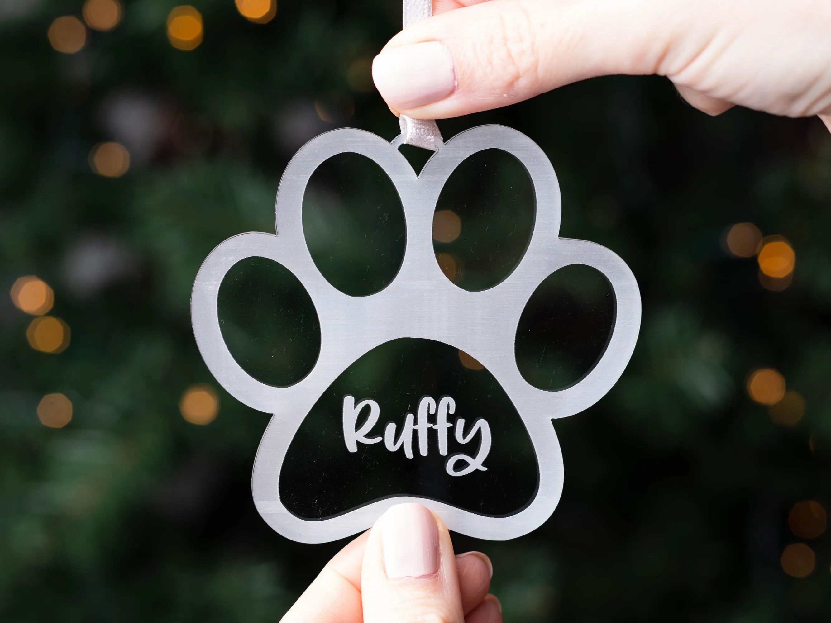 Dog Cat Paw Print Bauble