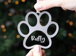 Dog Cat Paw Print Bauble