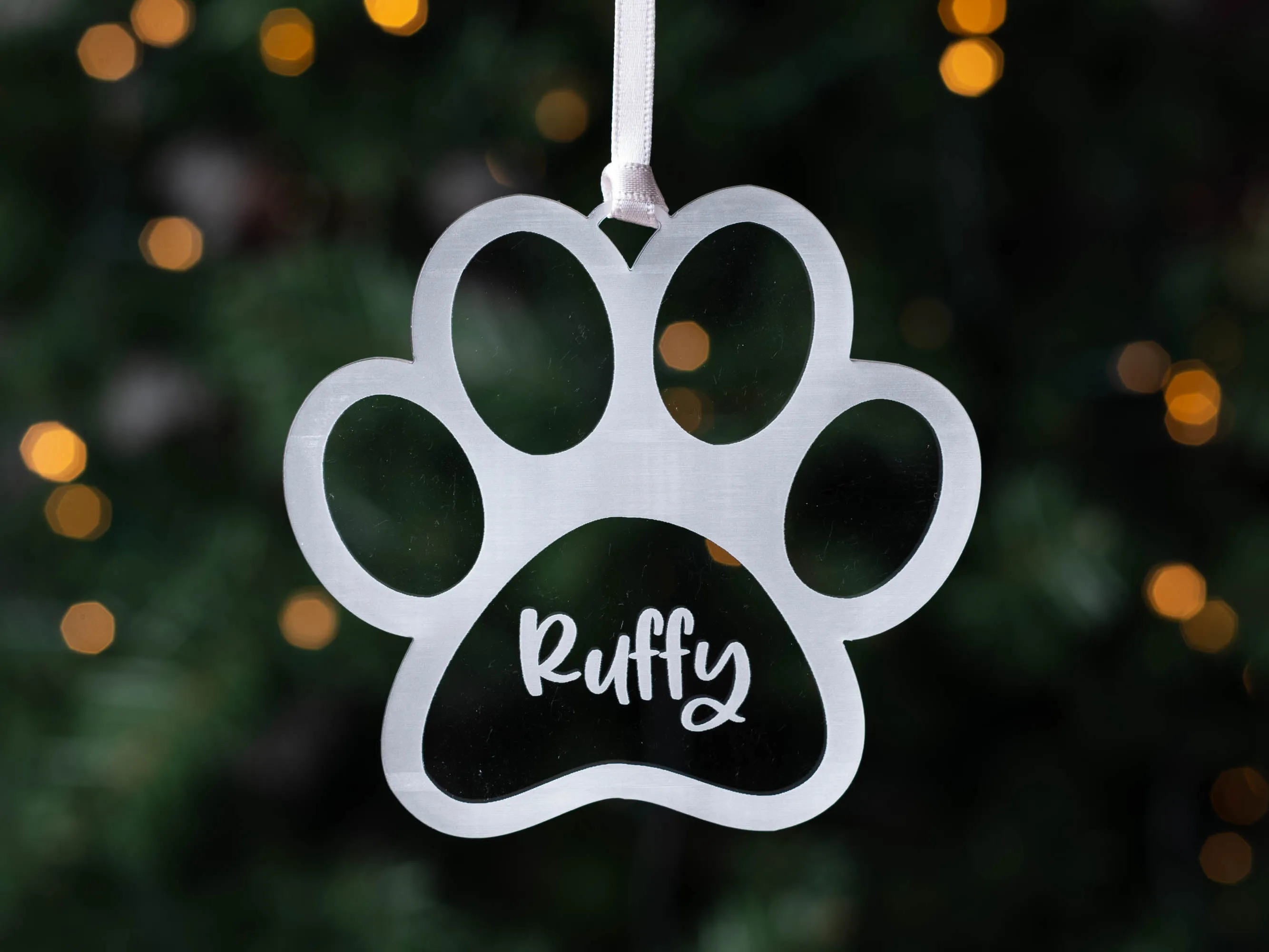 Dog Cat Paw Print Bauble