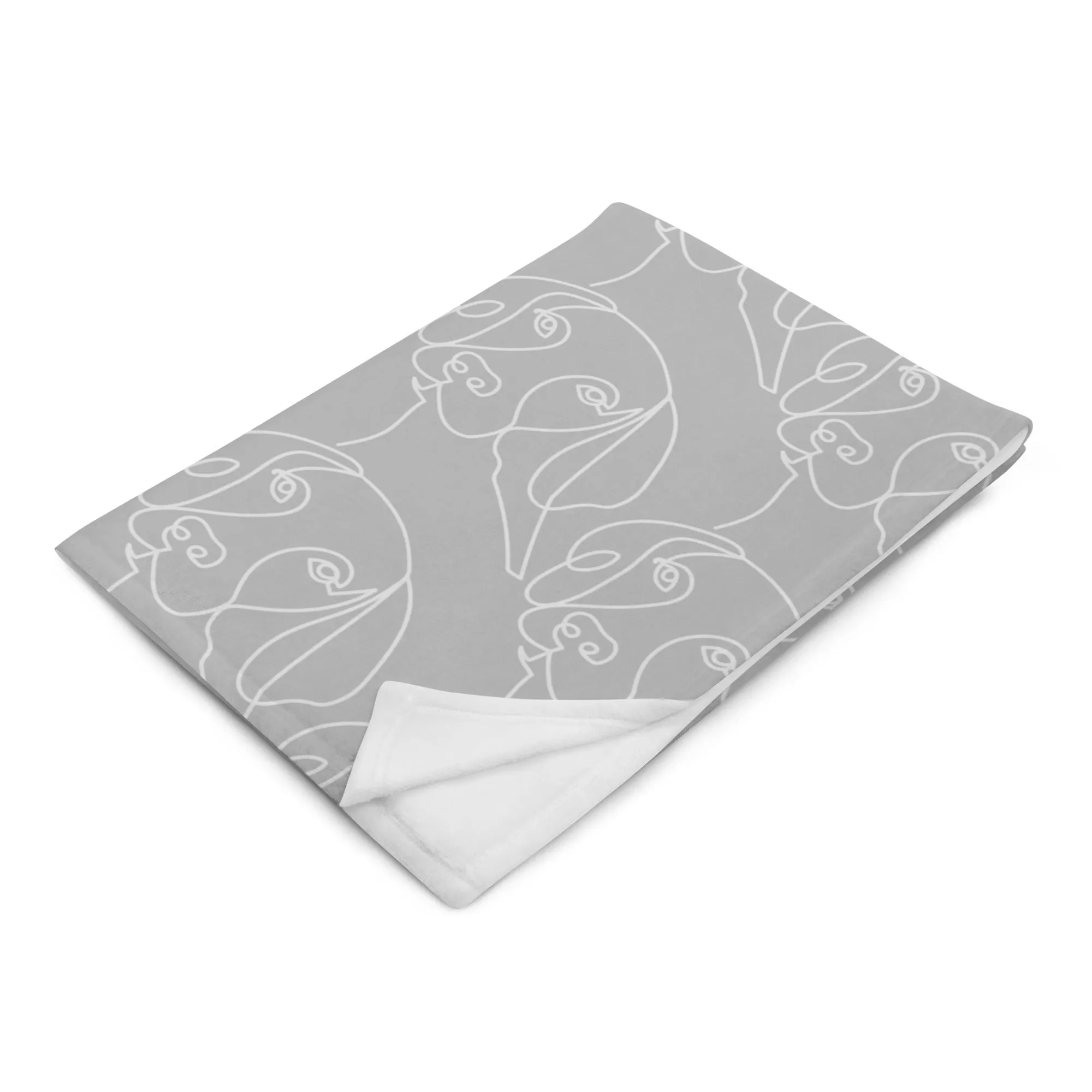 Dog Lover Light Grey Throw Blanket