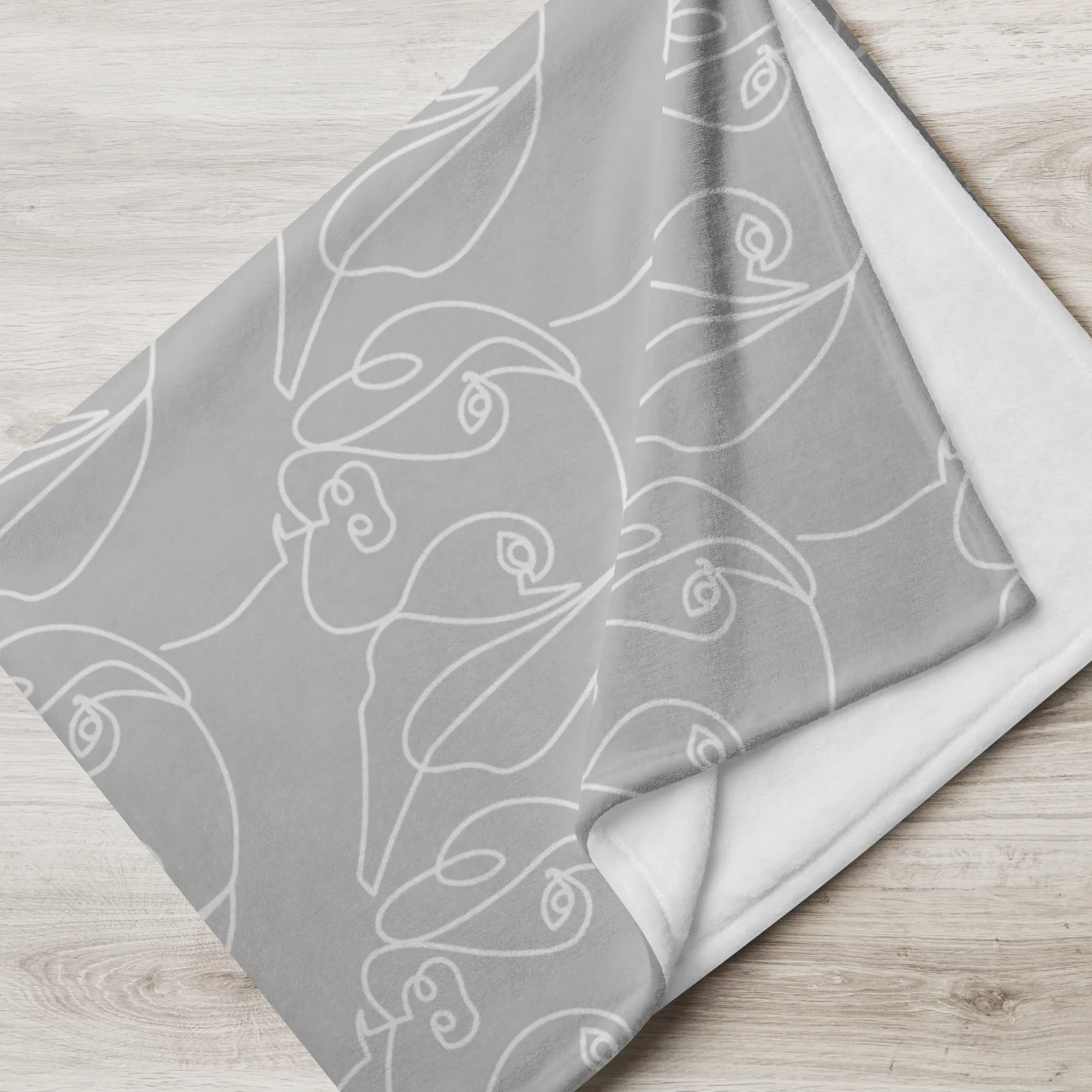 Dog Lover Light Grey Throw Blanket