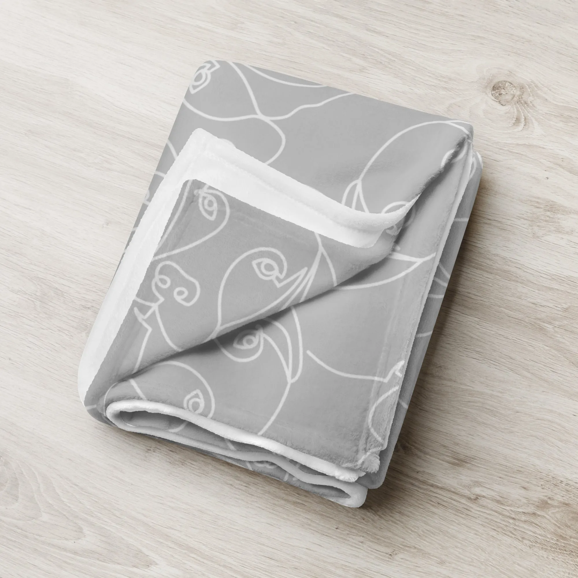 Dog Lover Light Grey Throw Blanket