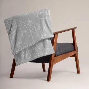 Dog Lover Light Grey Throw Blanket