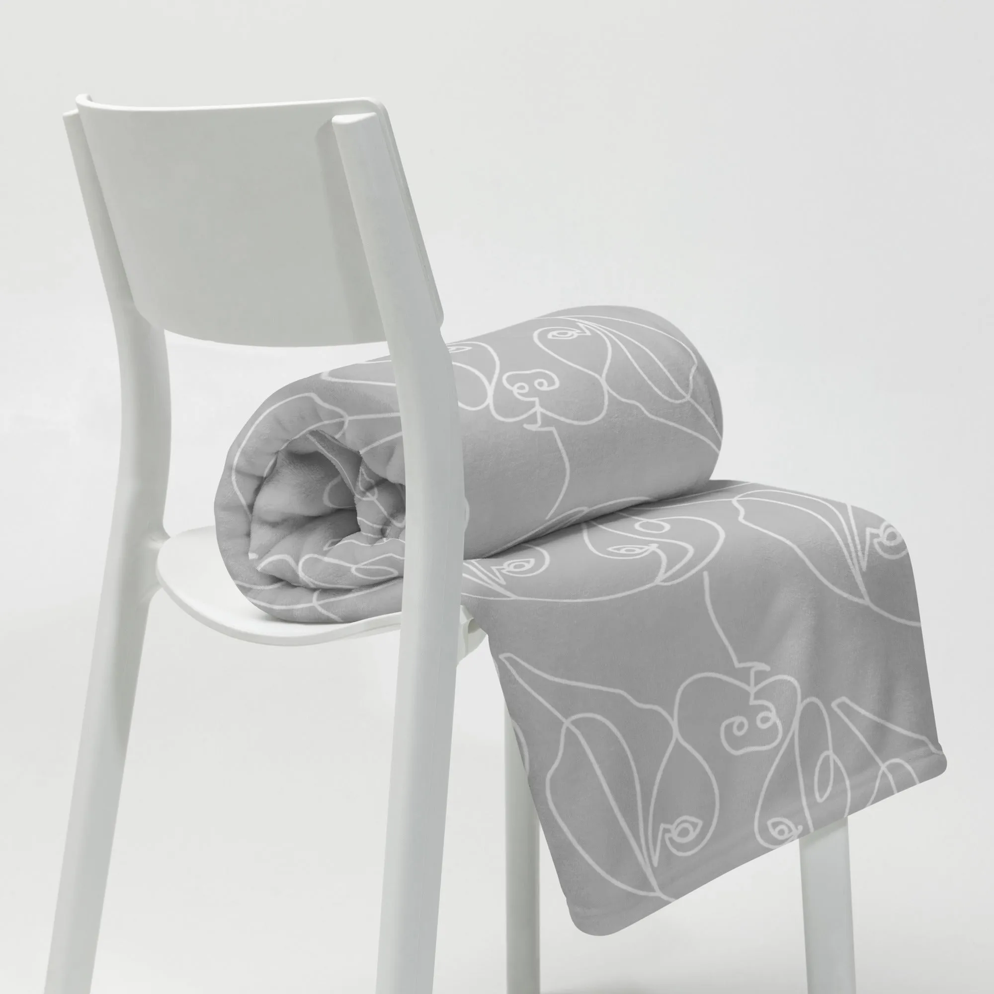 Dog Lover Light Grey Throw Blanket