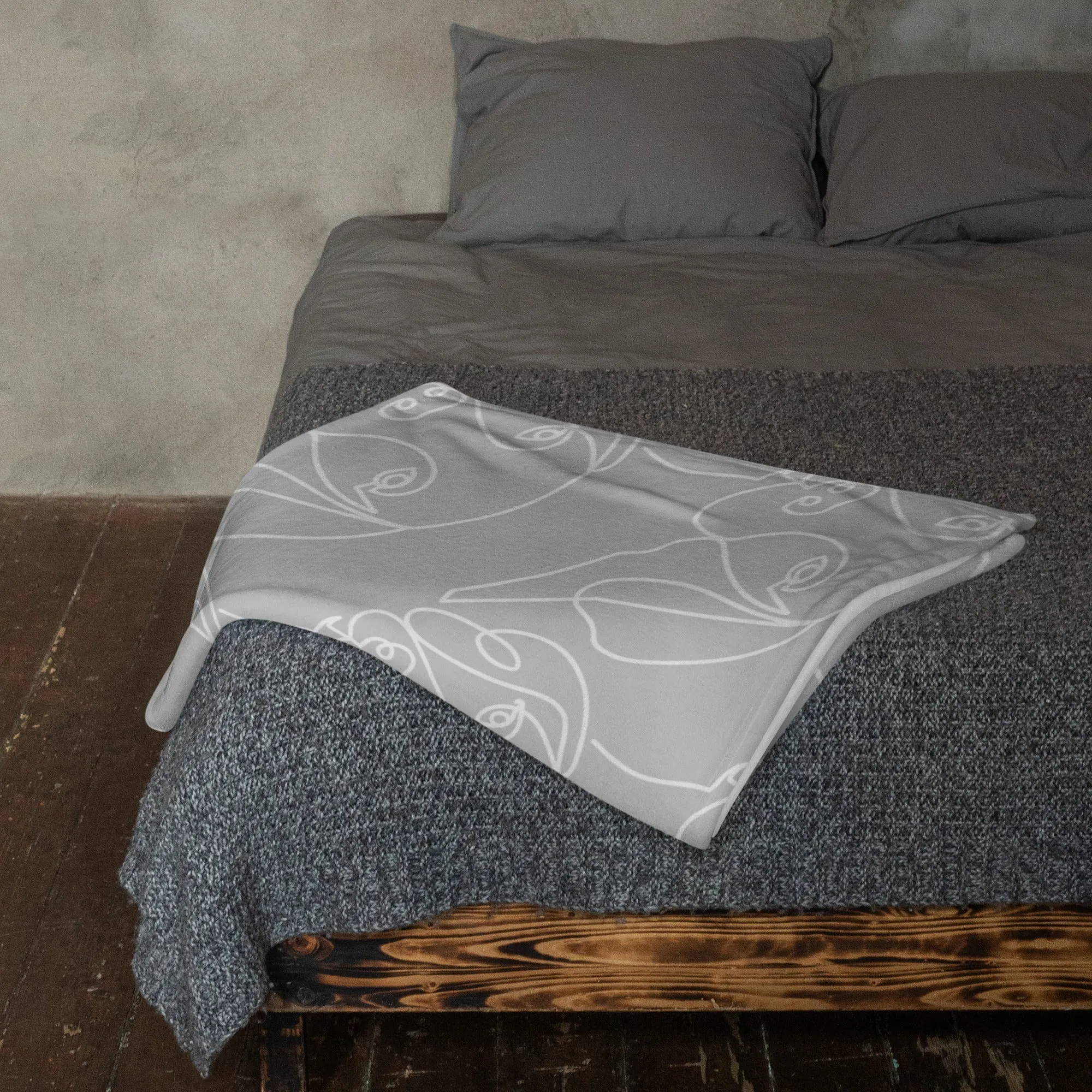 Dog Lover Light Grey Throw Blanket