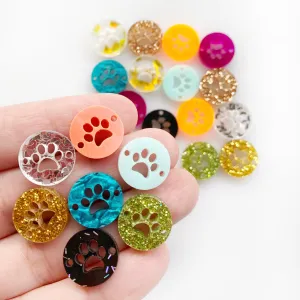 Dog Paw Connectors / 10 Pieces, 15mm