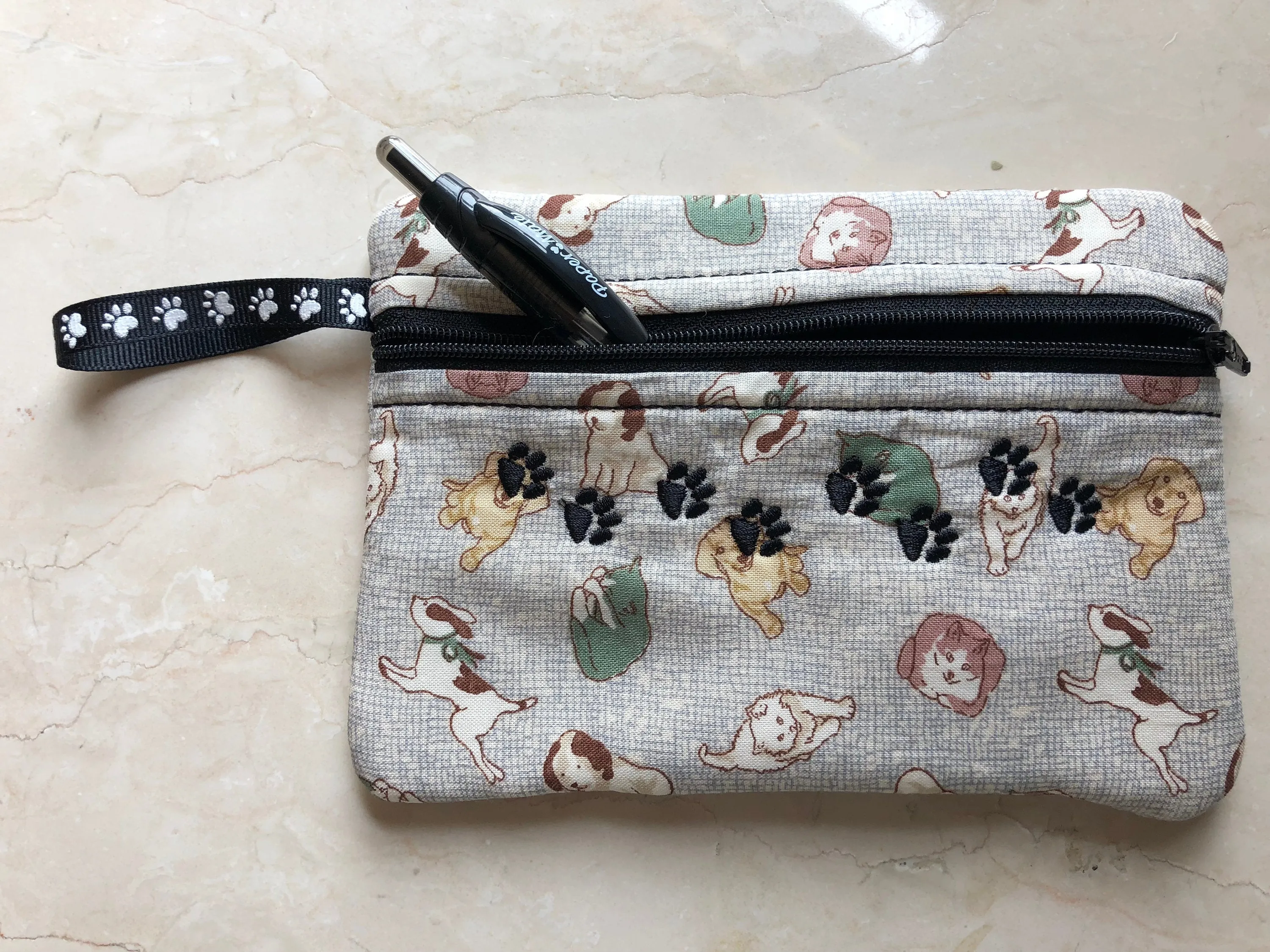 Dog Paws Small Embroidered Bag | stitchywoman.net