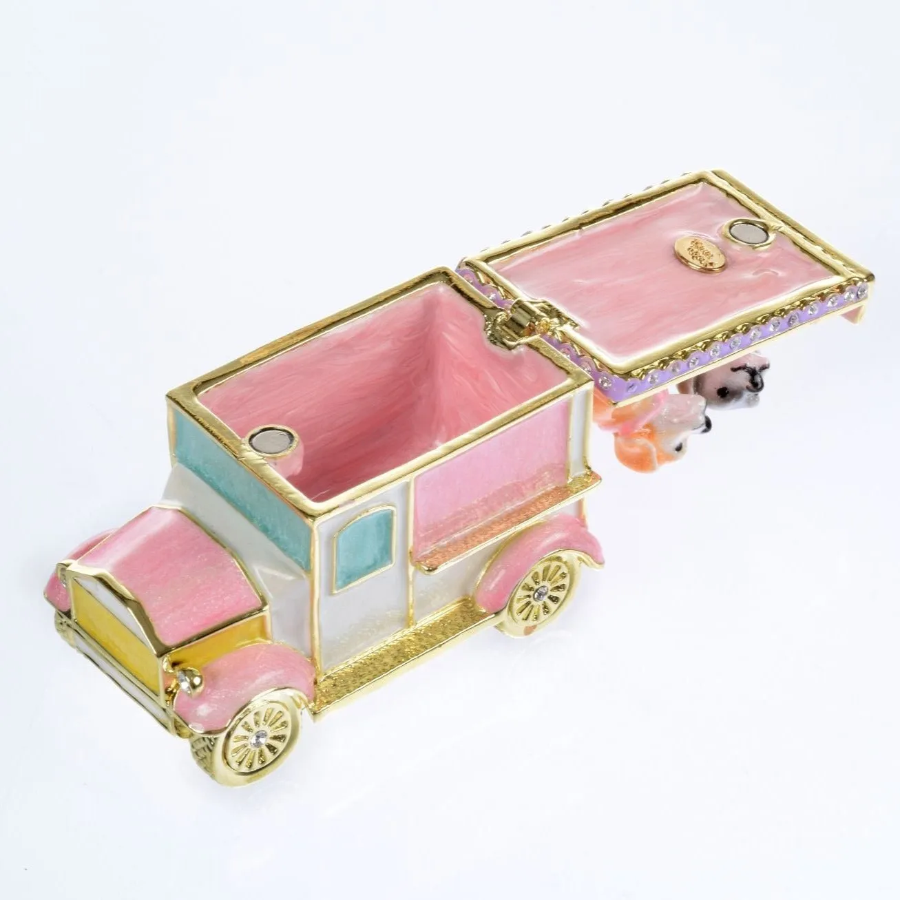Dog puppies London bus Trinket Box