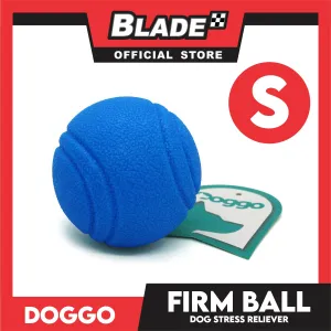 Doggo Bouncy Firm Ball Natural Rubber Small Size (Blue) Dog Toy