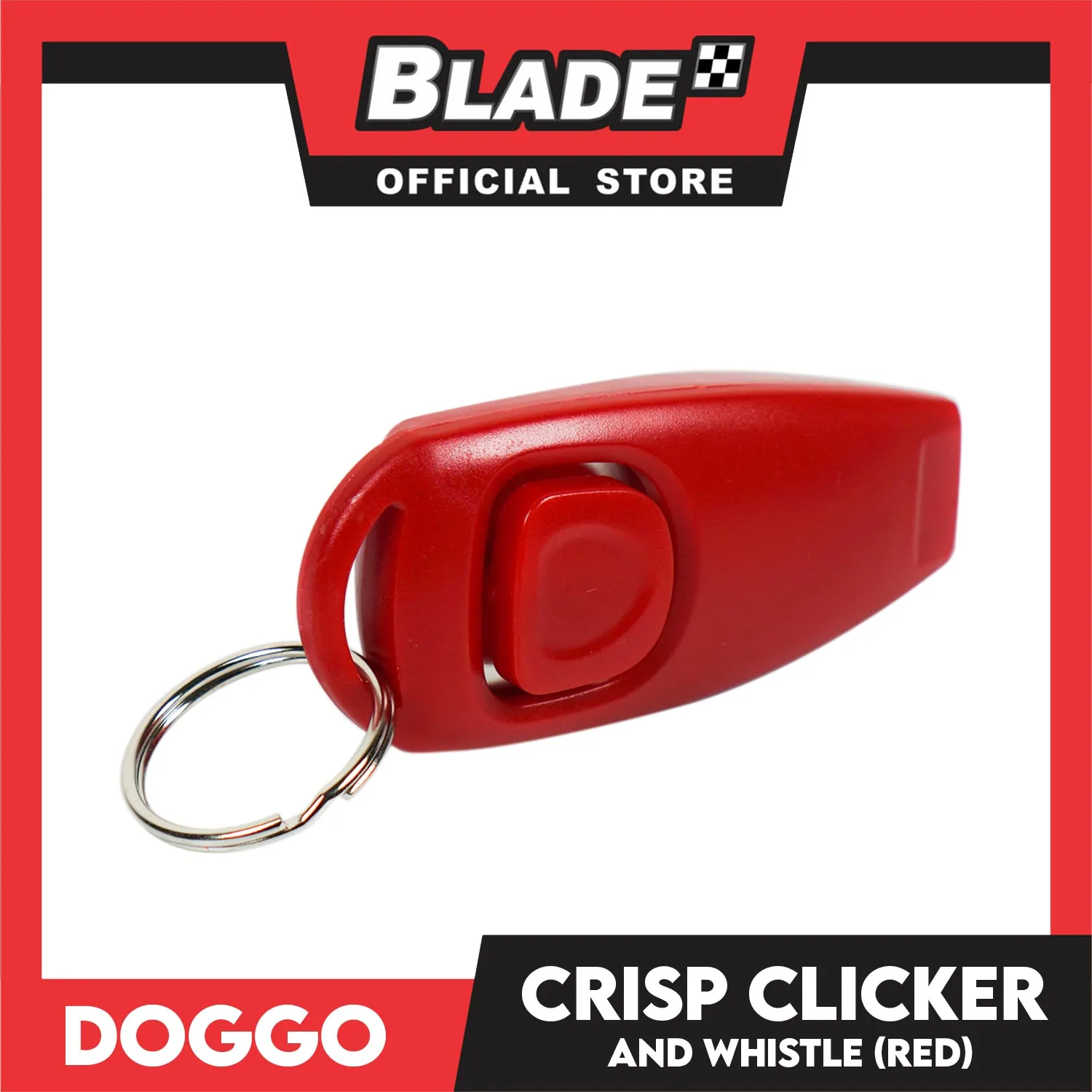 Doggo Crisp Clicker And Whistle (Red) Sounds To Get Your Dog's Attention