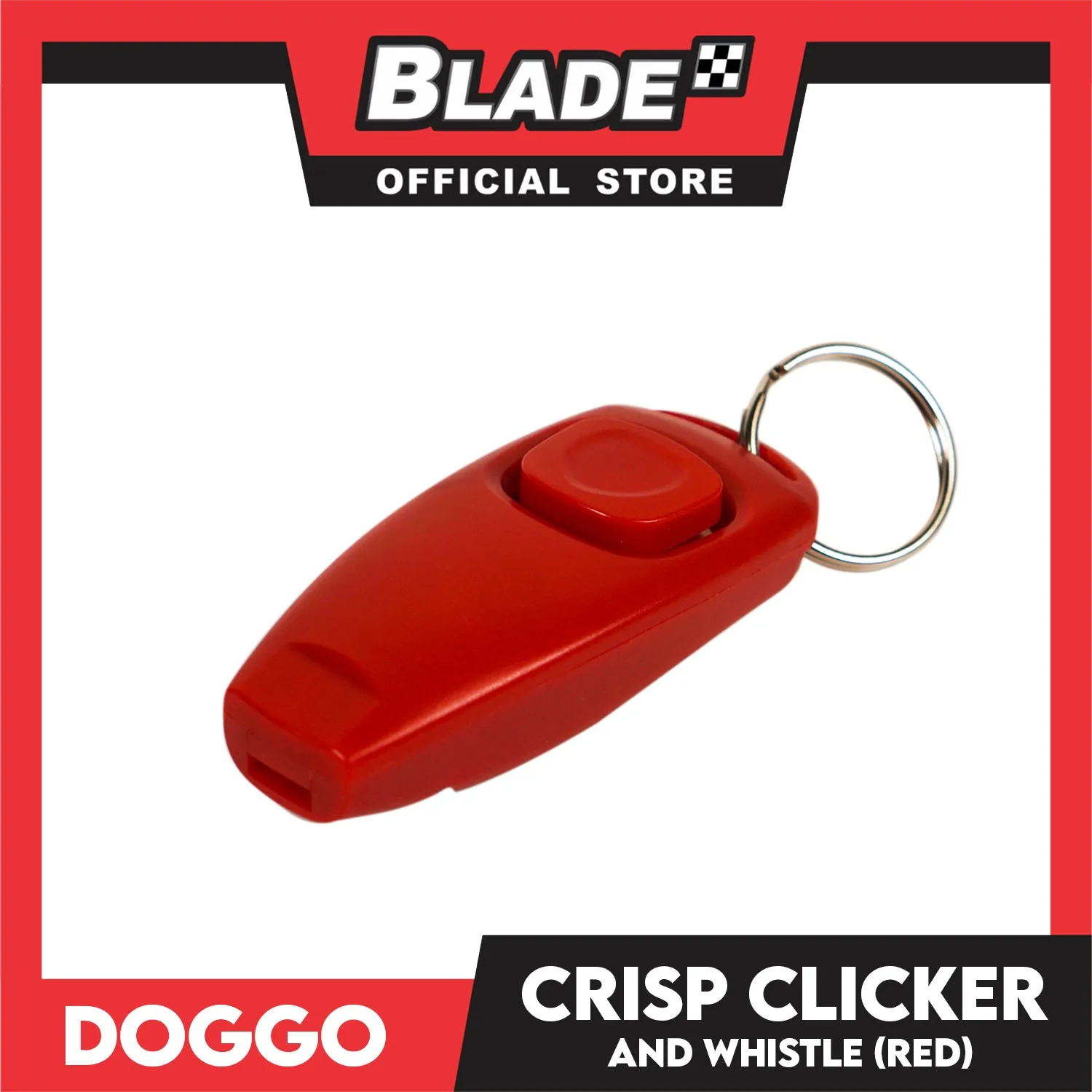 Doggo Crisp Clicker And Whistle (Red) Sounds To Get Your Dog's Attention