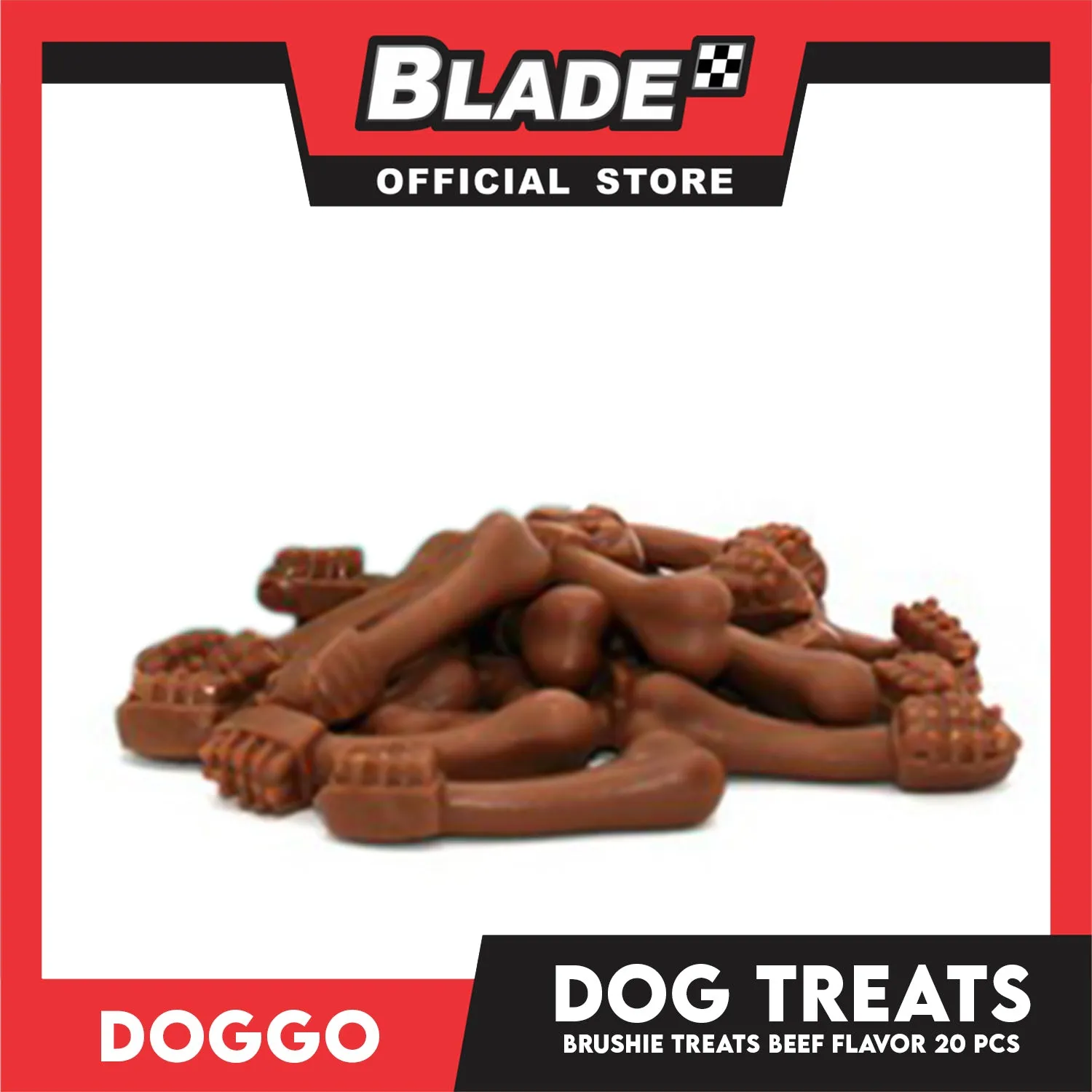 Doggo Dog Brushie Treats 160 grams, 20 pcs. (Beef Flavor) Brushie Treats for Your Dog