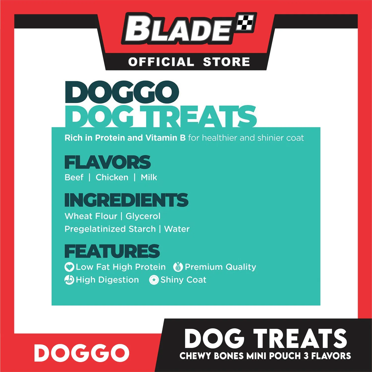 Doggo Dog Treats Dental Stick Mini For Puppies (Chicken Flavor) Good for Your Puppies Oral Care