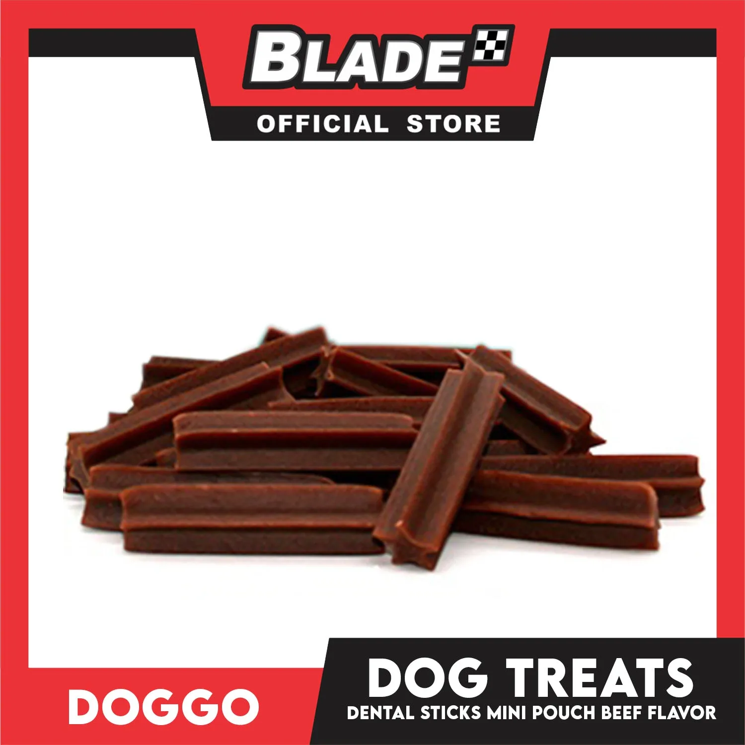 Doggo Dog Treats Dental Sticks Mini Pouch 10 pcs. (Beef Flavor) Dental Treats Mini for Your Dog