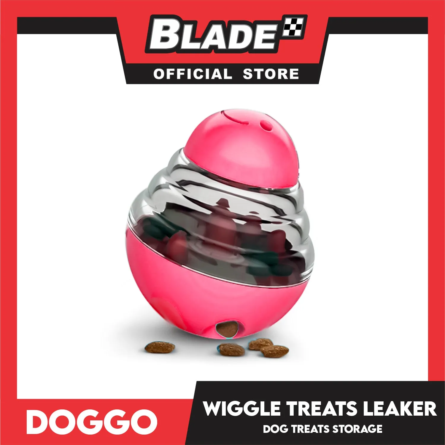 Doggo Dog Wiggle Treats Leaker (Pink) Storage Treats for Dog