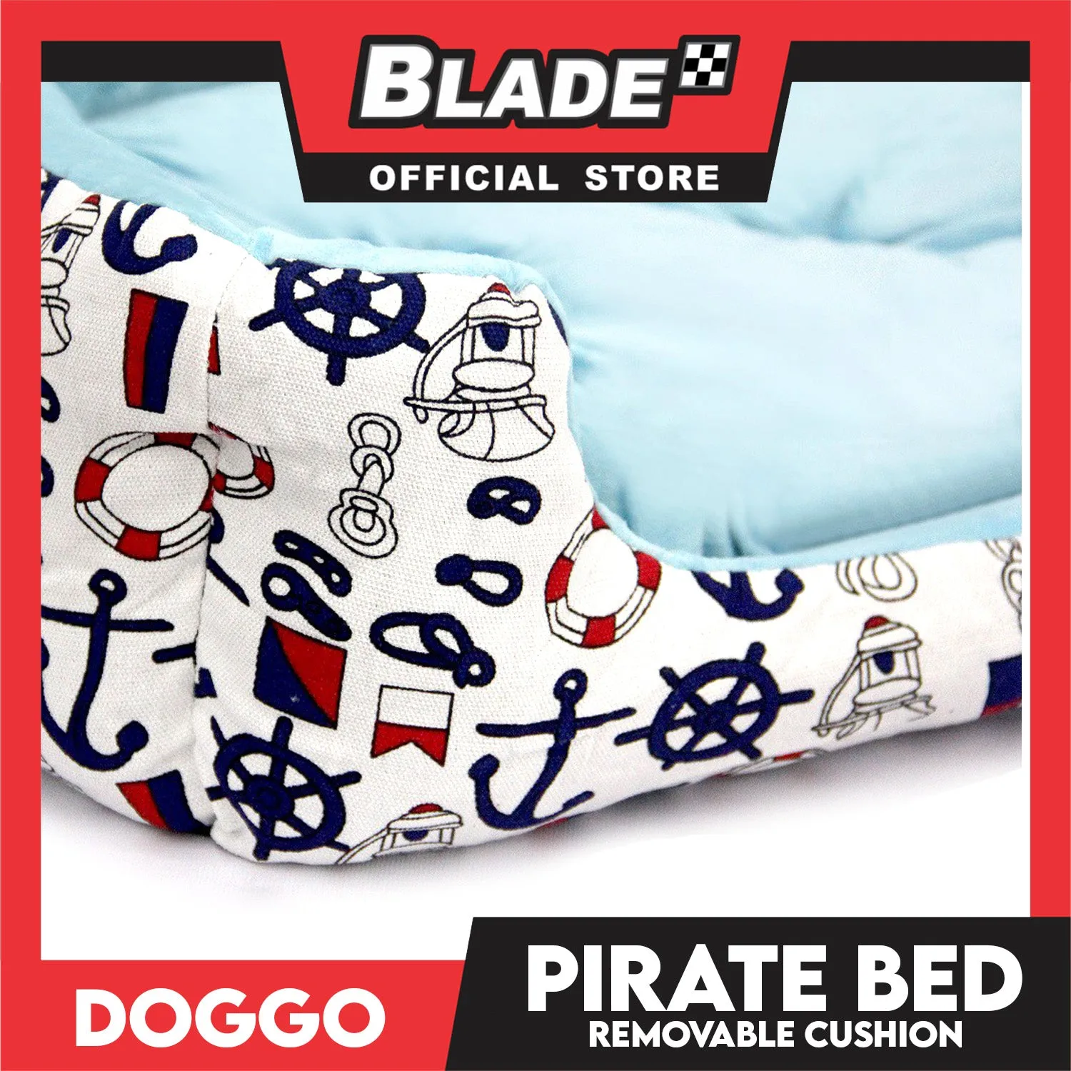 Doggo Pirate Bed (Small) Pet Sleeping Bed Dog Bed Pirate Theme