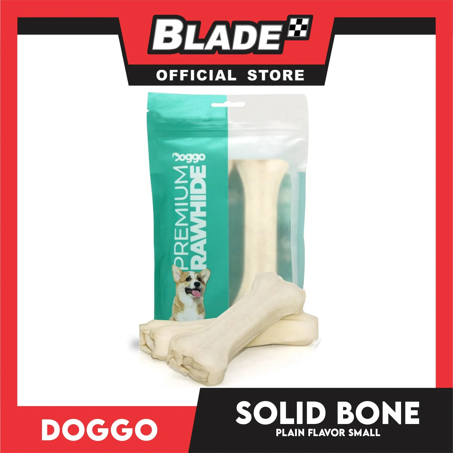 Doggo Premium Solid Bone Rawhide (Small) Chewable Treat for Your Dog