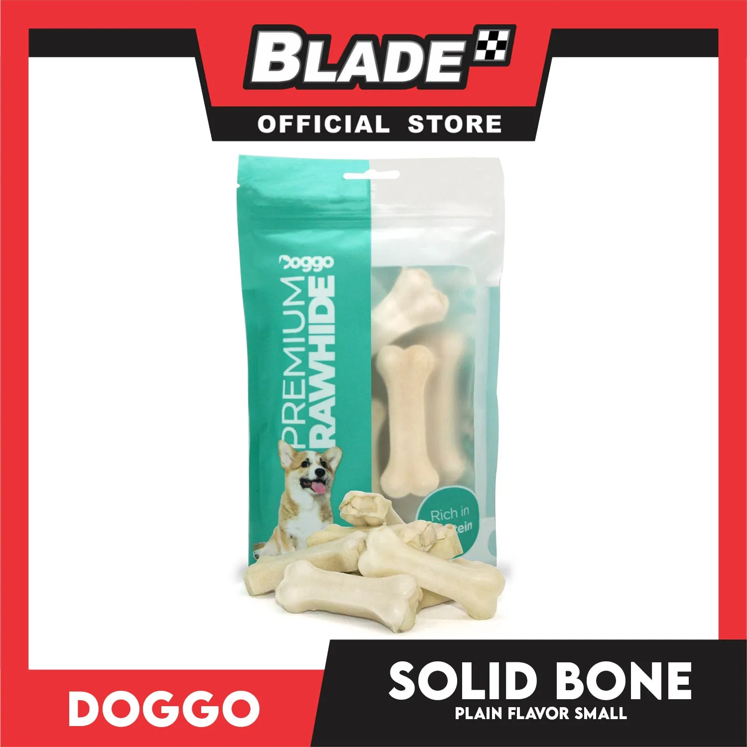 Doggo Premium Solid Bone Rawhide (Small) Chewable Treat for Your Dog