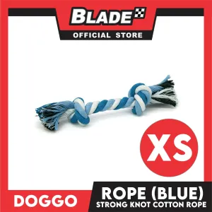 Doggo Rope Thick Fiber 4' ' Extra Small Size (Blue) Perfect Toy for Dog