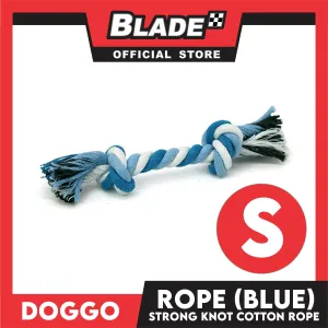 Doggo Rope Thick Fiber 4.5' ' Small Size (Blue) Perfect Toy for Dog