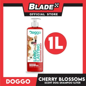 Doggo Shampoo Long Lasting Deodorizing Effect 1 Liter (Cherry Blossoms) Shampoo for Your Pet