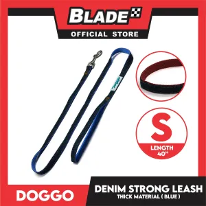 Doggo Strong Leash Denim Design Small (Blue) Leash for Your Dog