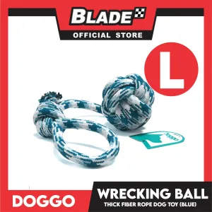 Doggo Wrecking Ball Large Size (Blue) Ultra Fiber Dog Toy