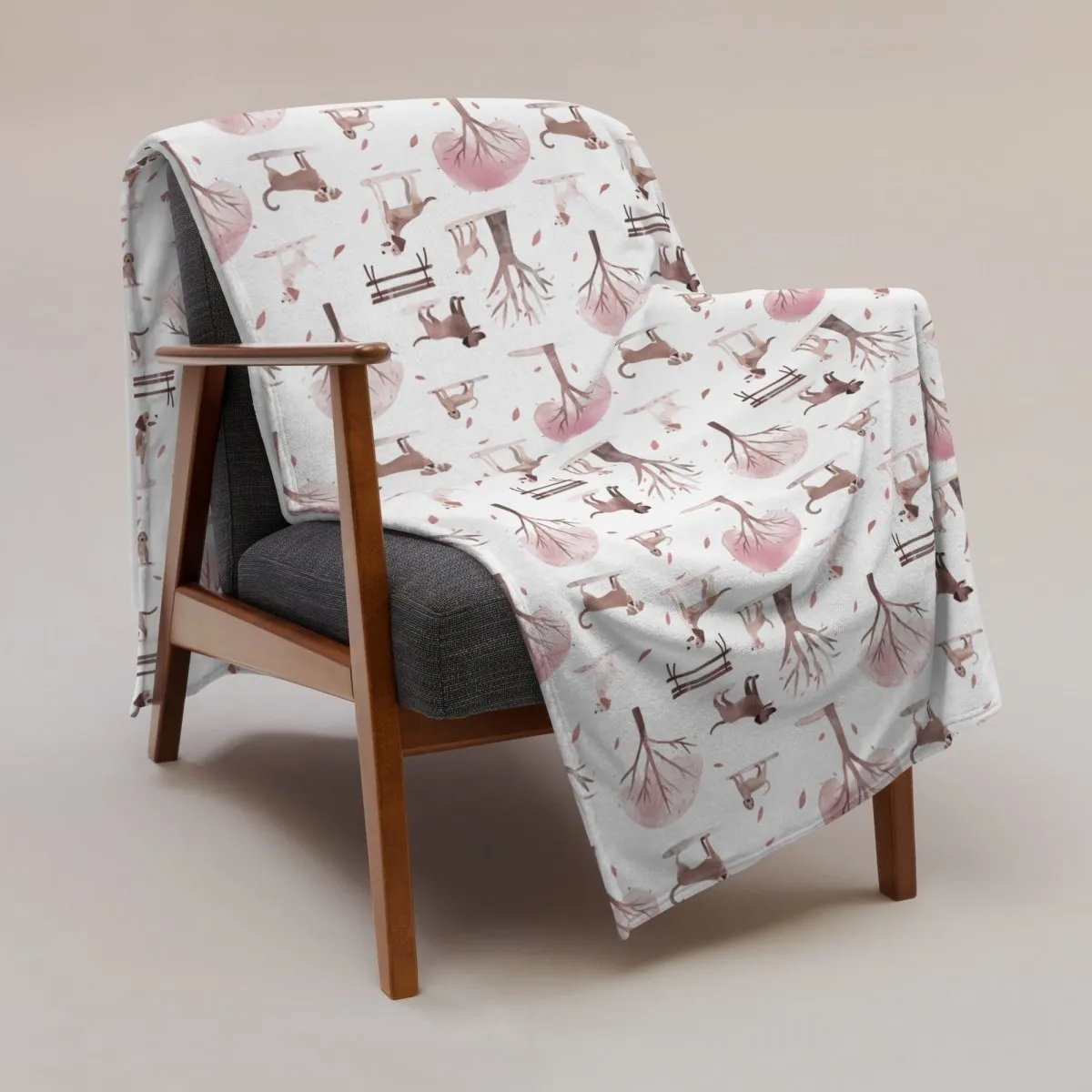 Dogs in the Park Throw Blanket