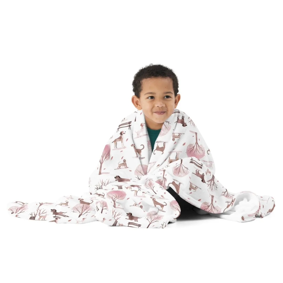 Dogs in the Park Throw Blanket