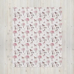 Dogs in the Park Throw Blanket