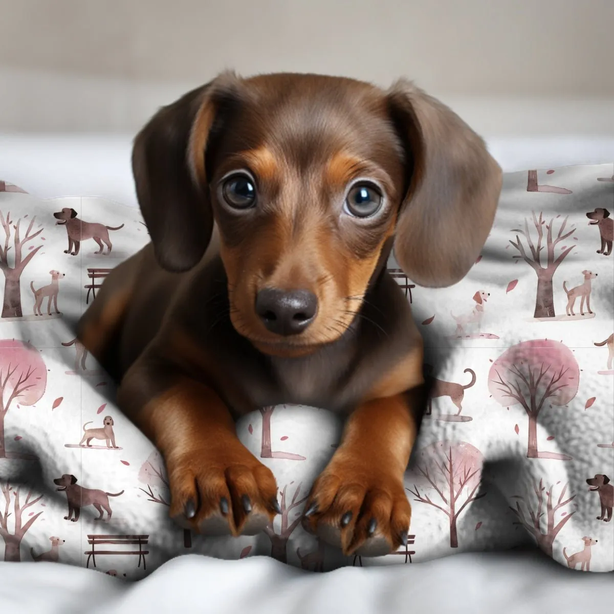 Dogs in the Park Throw Blanket