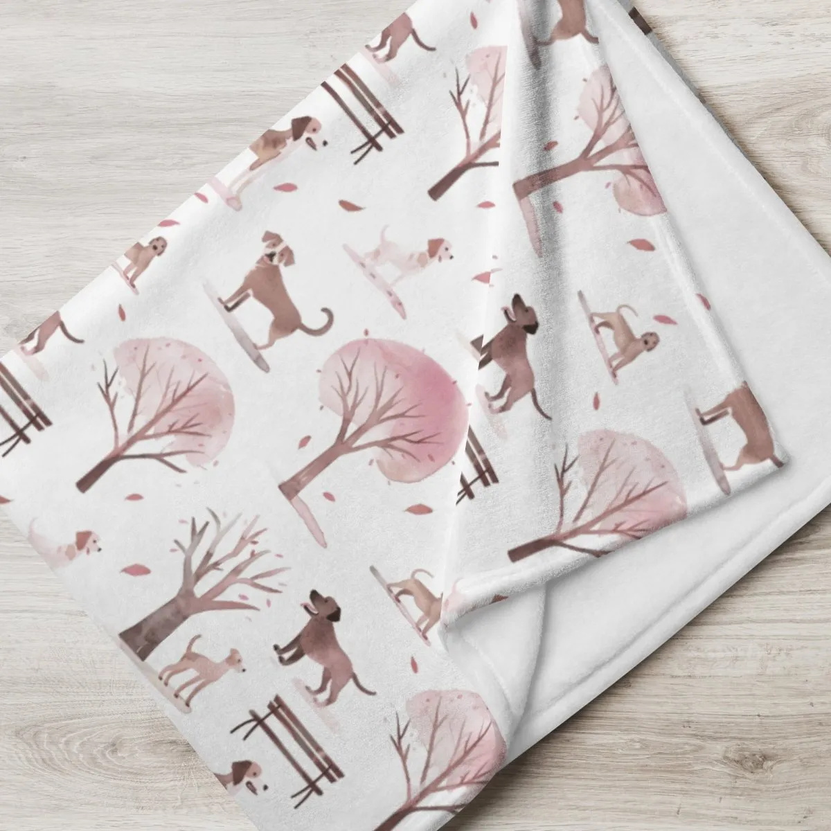 Dogs in the Park Throw Blanket