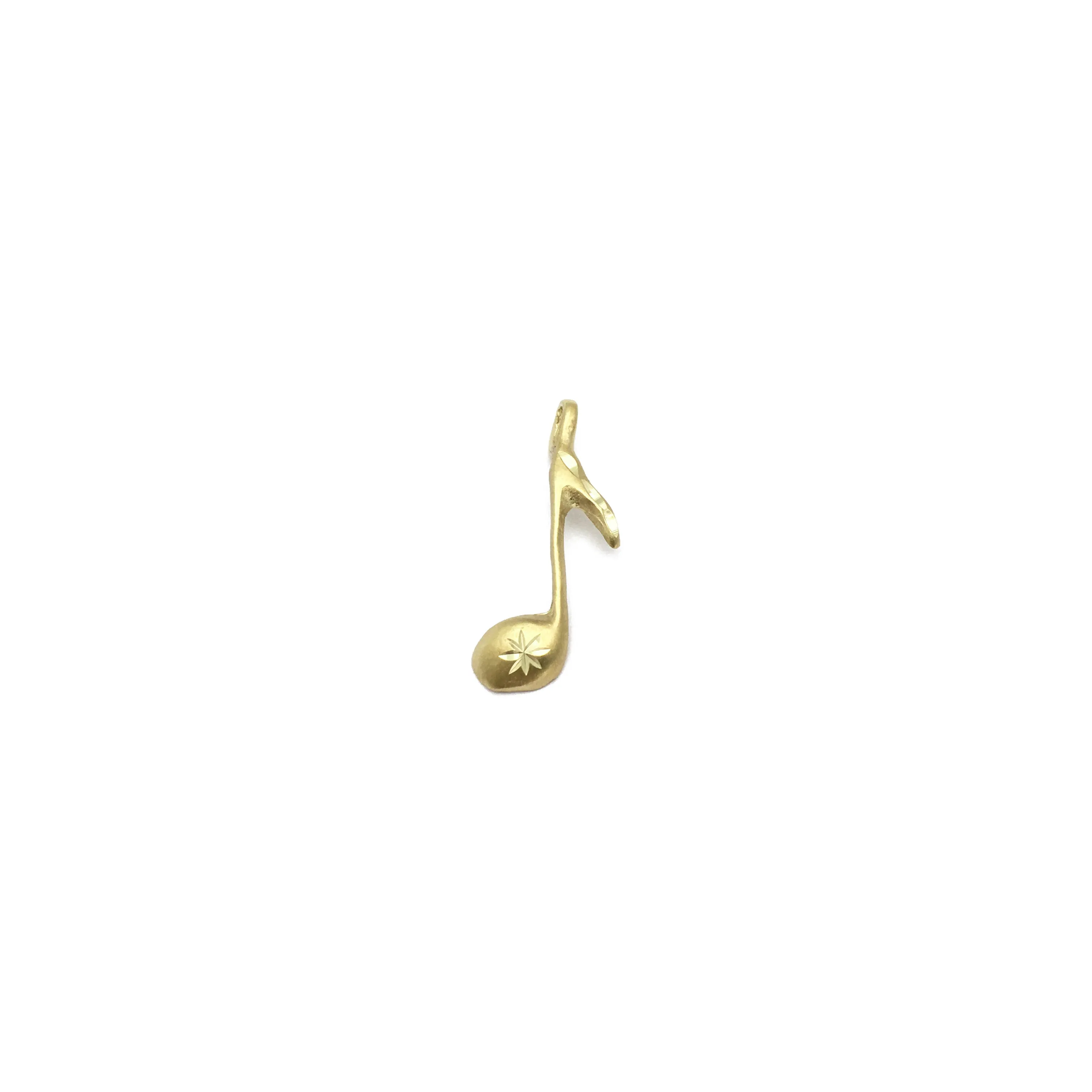 Eight Music Note Diamond Cut Pendant (14K)