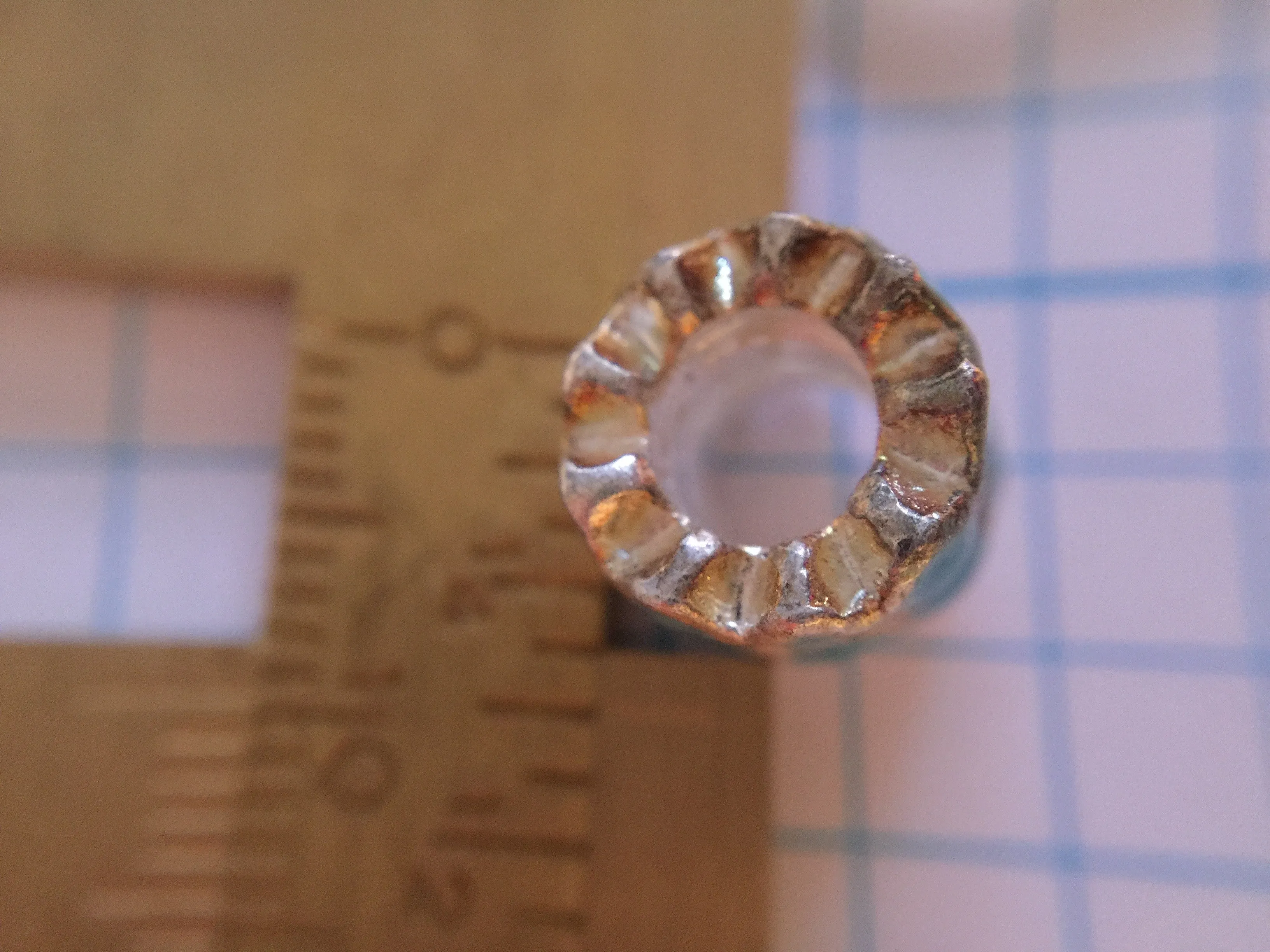 Enamel European Spacer Bead/Charm - Flanged Crystal Enamel