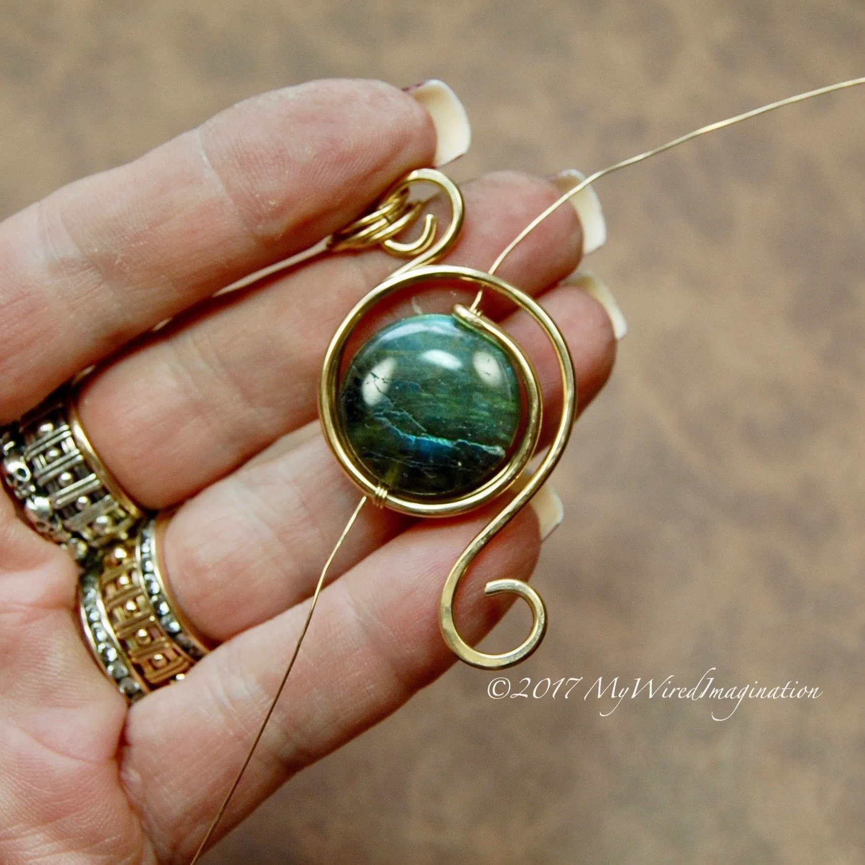 Eye of the Hurricane, Wire Wrap Pendant Tutorial