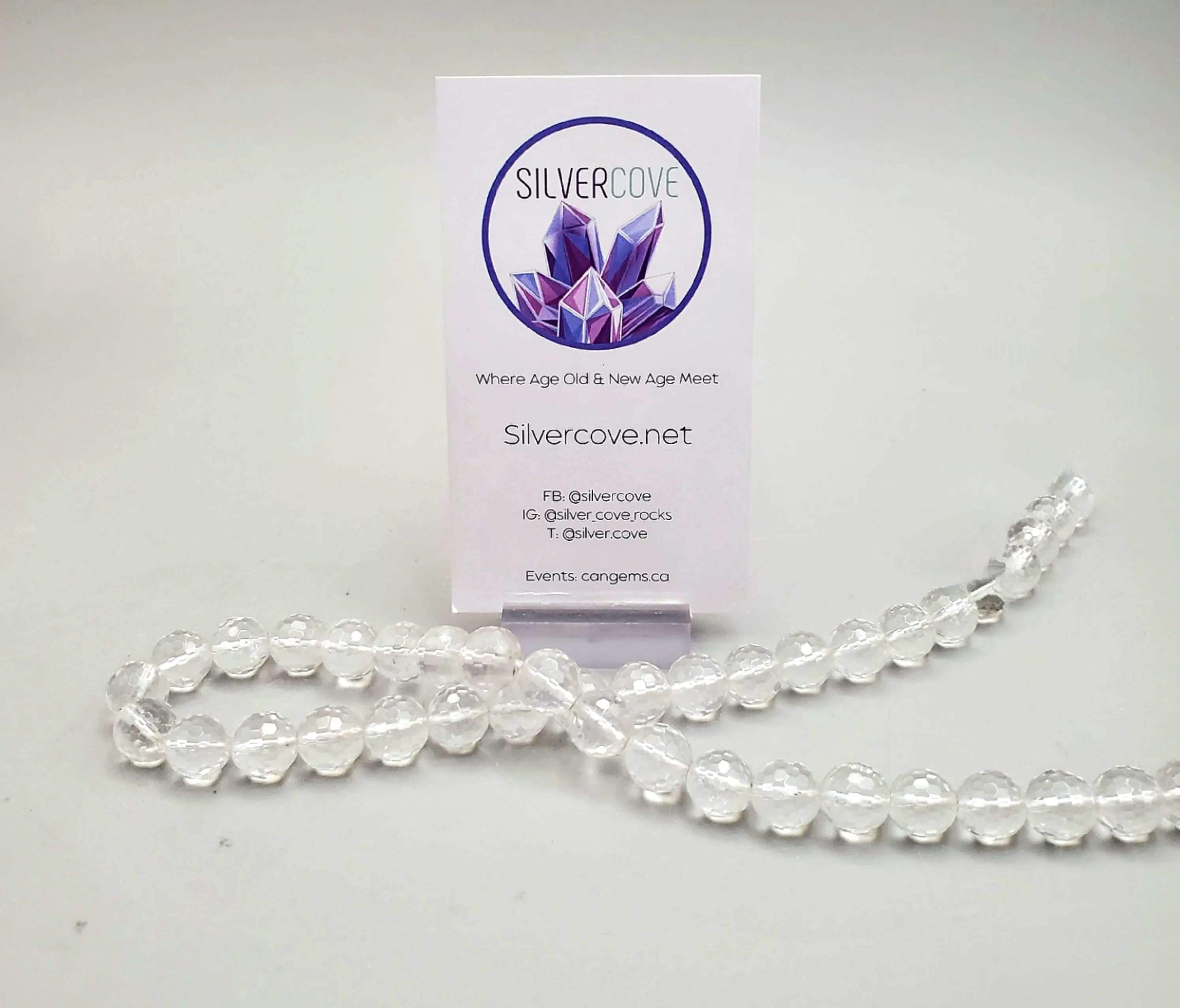 Faceted Round Quartz Bead Strand (10mm)