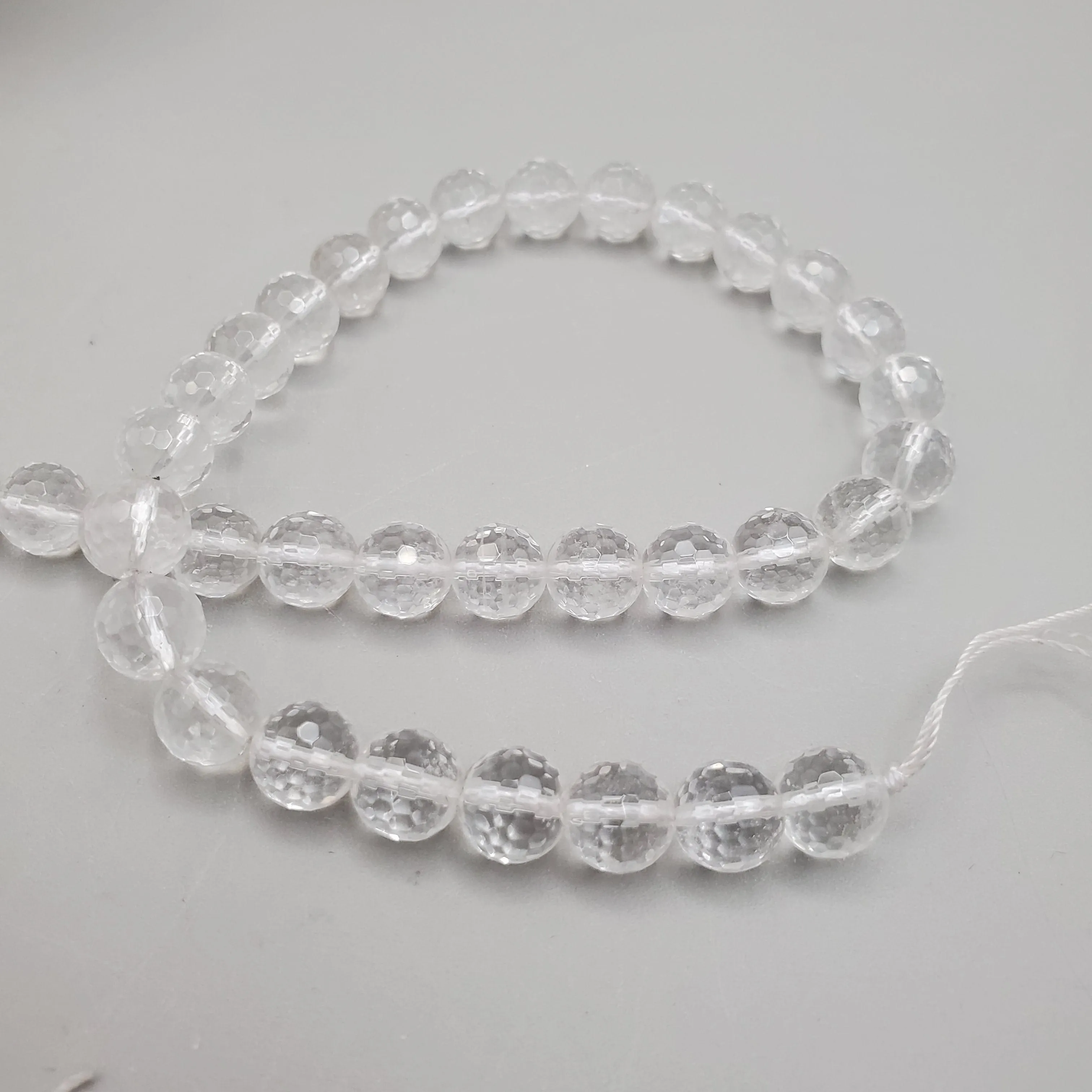 Faceted Round Quartz Bead Strand (10mm)