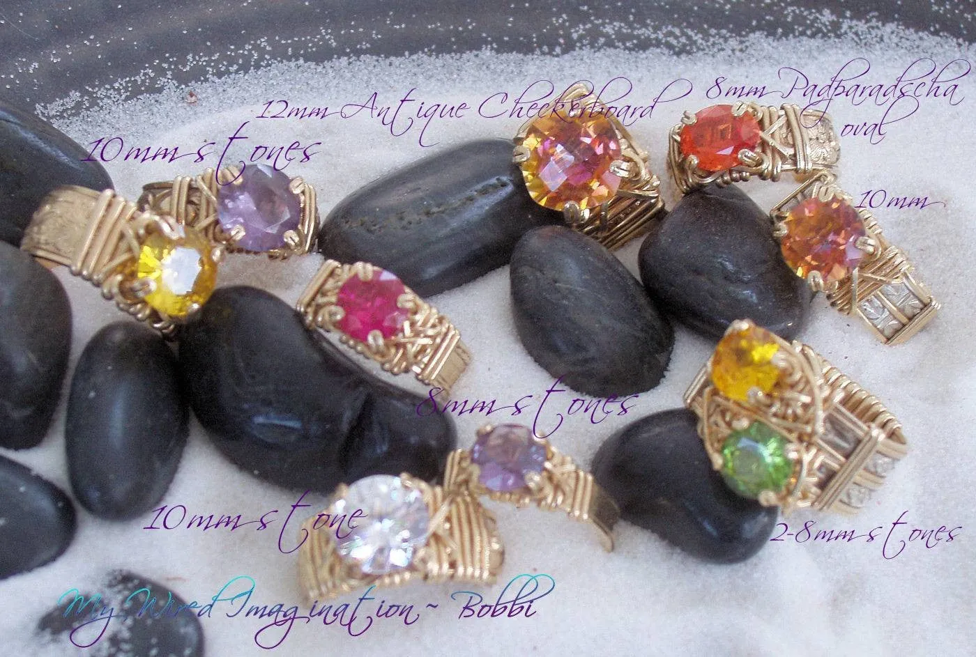 Fancy Band Prong Ring, Wire Wrap Jewelry Tutorial, Wire Wrap Ring Pattern