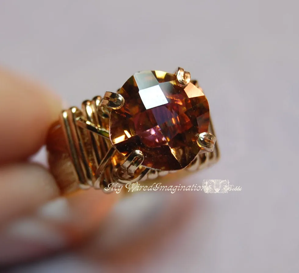 Fancy Band Prong Ring, Wire Wrap Jewelry Tutorial, Wire Wrap Ring Pattern