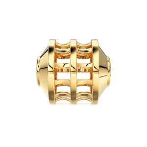 Fancy Solid Gold 14k 18k Solid Gold Spacer Bead Jewelry Making Supply available in 5.80mm