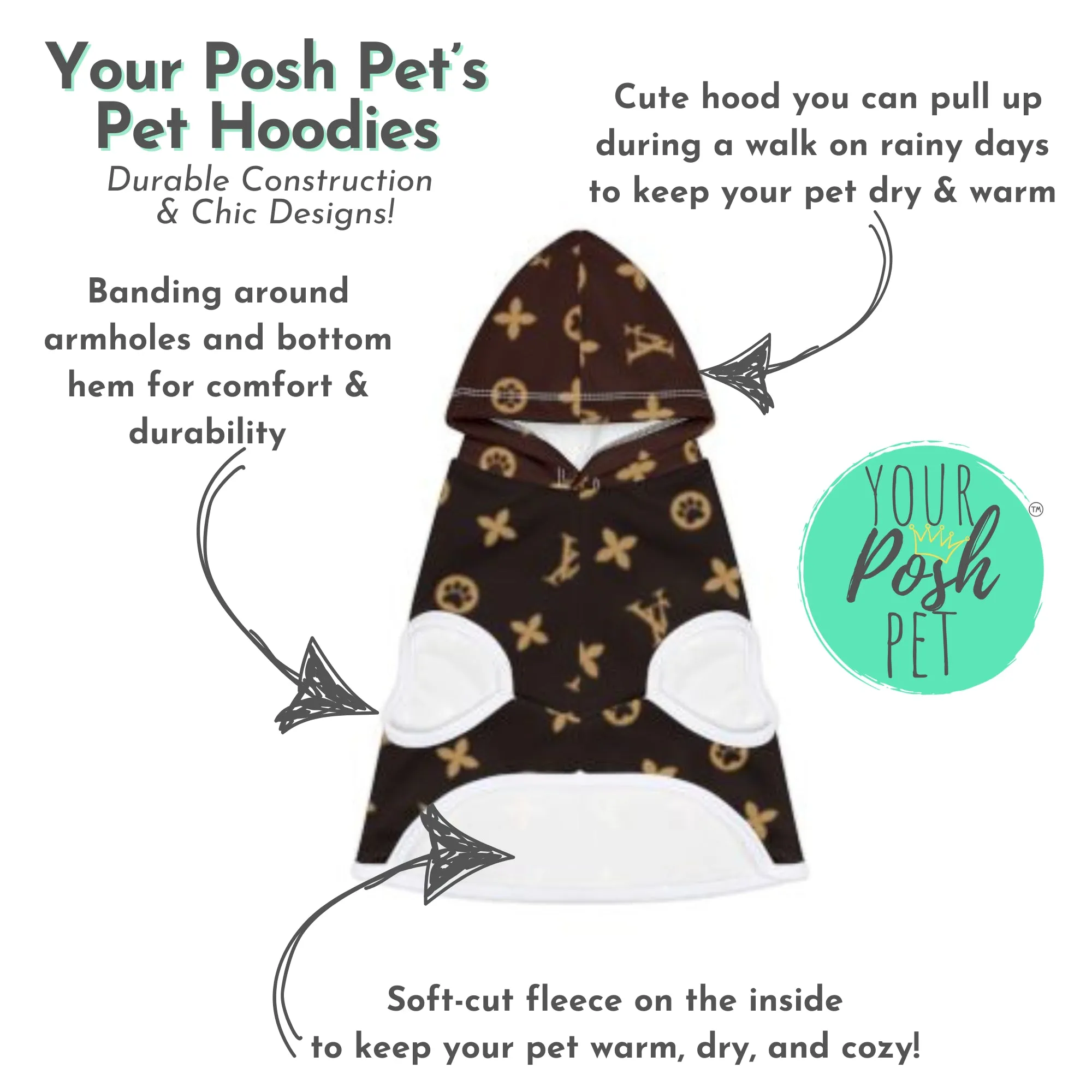 Flannel Design Personalized & Custom Design Pet Hoodie - Custom Pet Apparel