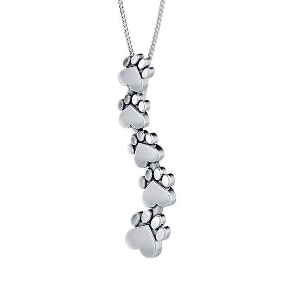 Floating Paw Print Pendant