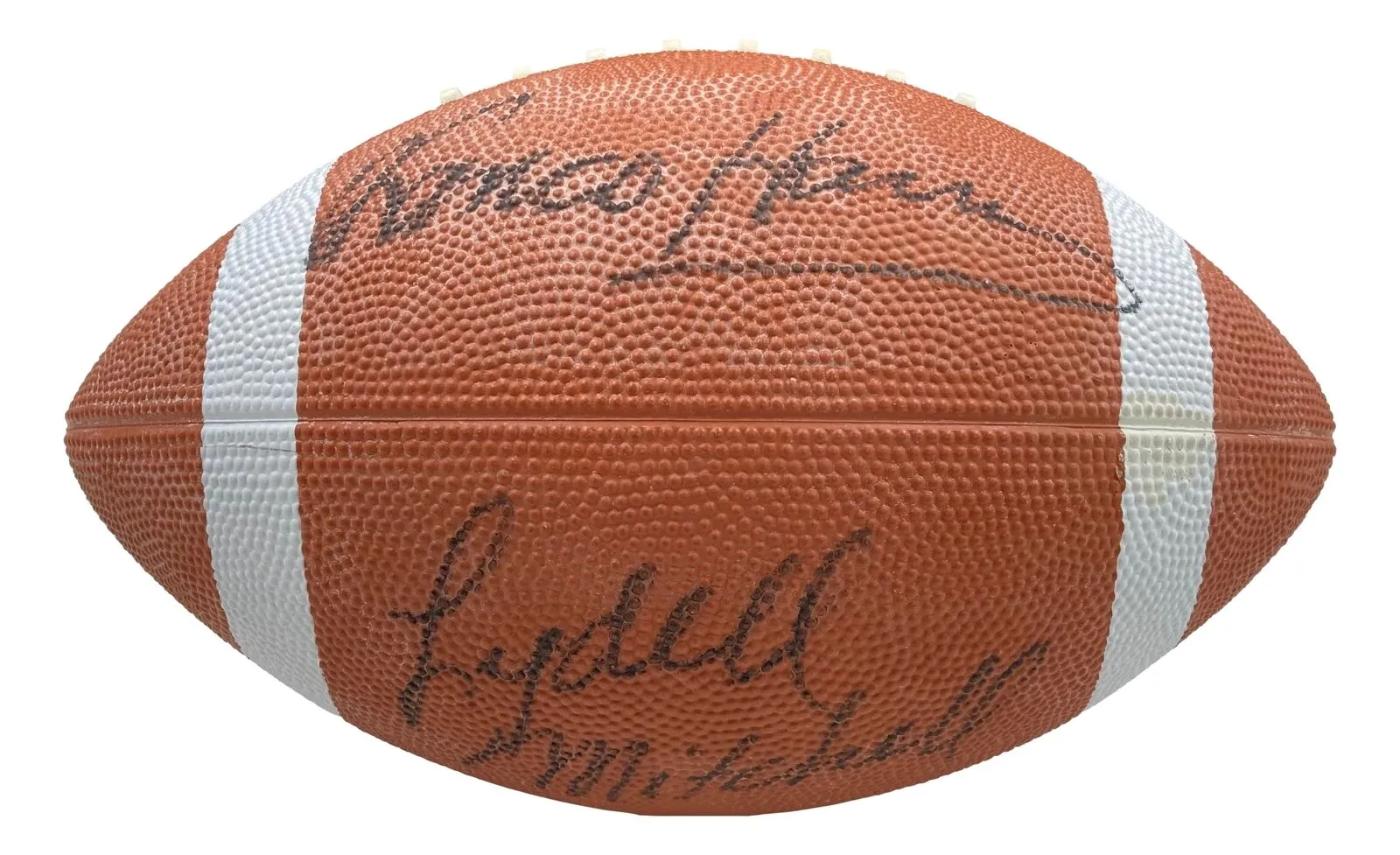 Franco Harris Lydell Mitchell Penn State Signed Sysco Football BAS LOA