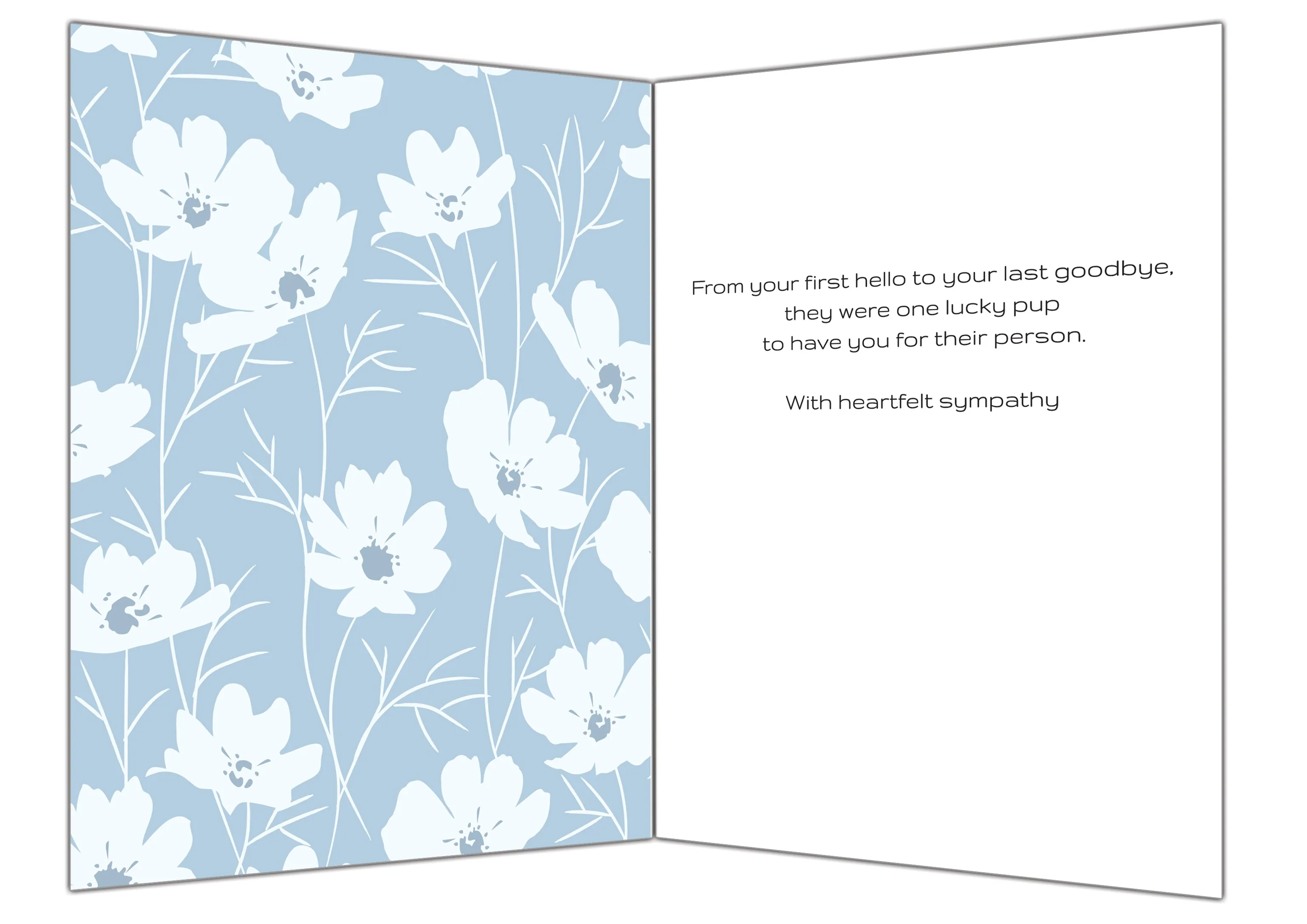 From Your First Hello Pet Loss Sympathy Greeting Card