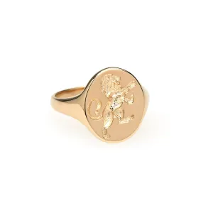 GOLD ZODIAC SIGNET RINGS